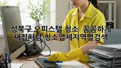성북구 오피스텔 청소 ✨ 꼼꼼하게 새집처럼! #청소업체지역별검색