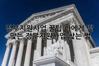정부지원사업 꿀팁🍯 나에게 딱 맞는 정부지원사업 찾는 법