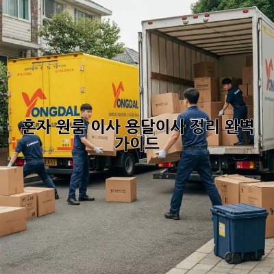 혼자 원룸 이사? 용달이사 정리 완벽 가이드!