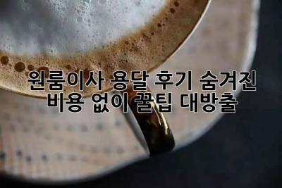 원룸이사 용달 후기🏠 숨겨진 비용 없이 꿀팁🍯 대방출!